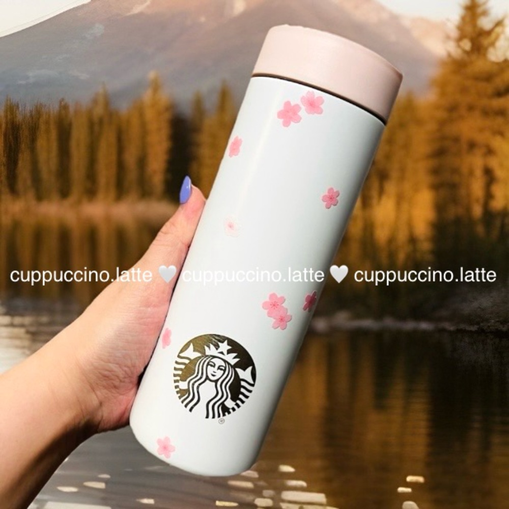 🌸NWT🌸Starbucks 2026 Spring Pink Cherry Blossom Petals SS Bottle Tumbler - 16 oz